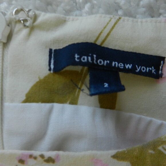 Summer sleeveless floral dress:  size 2, all cotton, fully lined - Picture 2 of 5